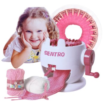 Maszyna Dziewiarska Młynek Obręcz Krosno Do Robienia Na Drutach + Włóczka - Inna marka