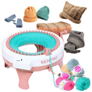 Maszyna Dziewiarska Młynek Obręcz Krosno Do Robienia Na Drutach + Włóczka - Inna marka