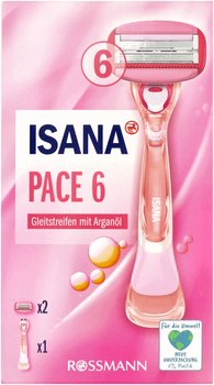 Maszynka 6 ostrzy Isana Pace + 2 wkłady - Isana