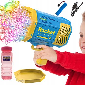 Maszynka Do Baniek Pistolet Akumulator Led 3w1 Duży Zestaw Bańki Mydlane - MTA