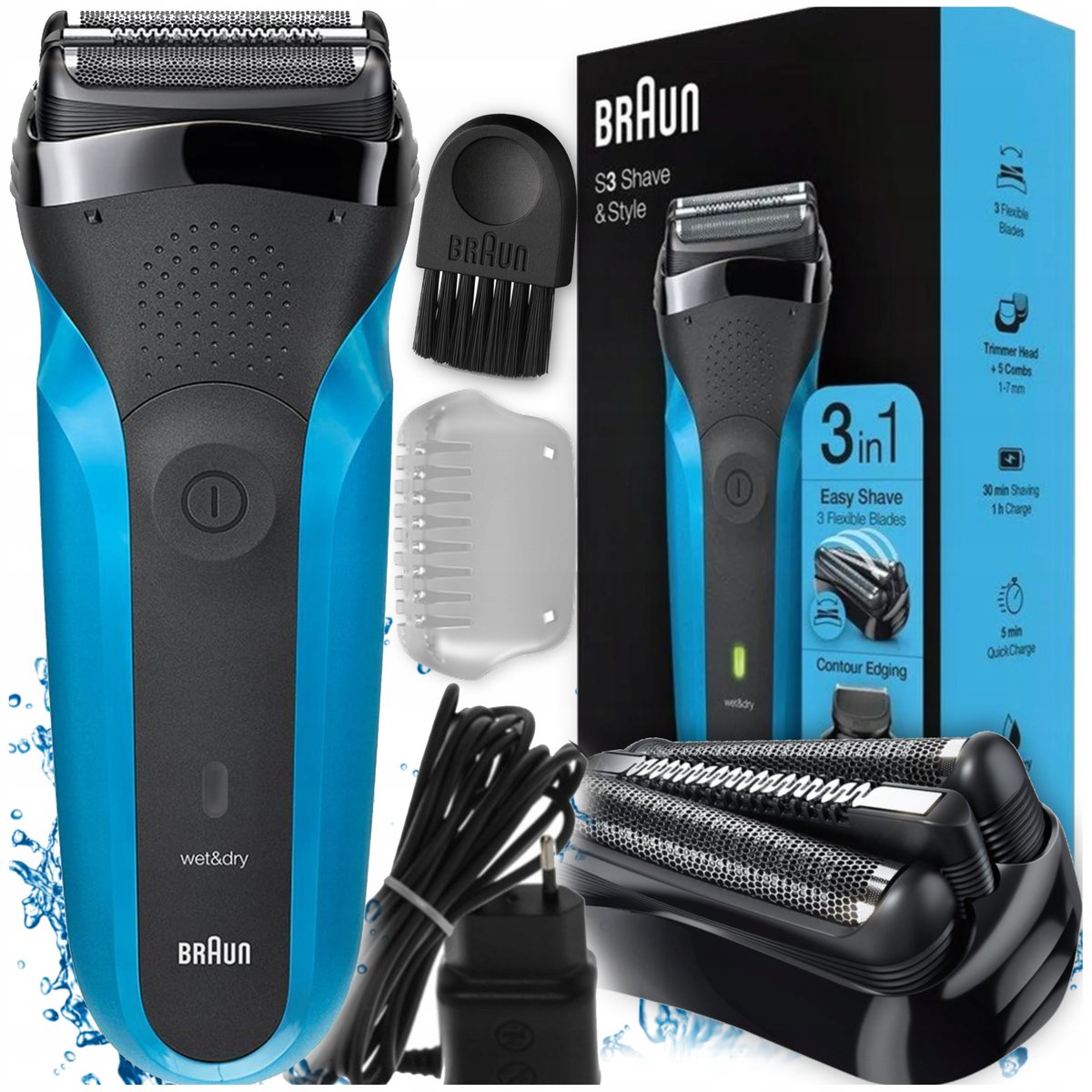 Braun MASZYNKA DO GOLENIA BRAUN GOLARKA DO ZAROSTU BRODY TRYMER WODOODPORNY