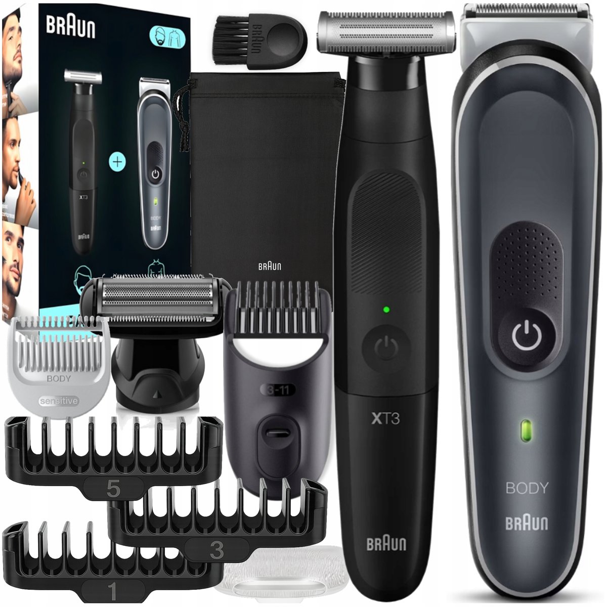 Empik Maszynka do Golenia Męska Braun Trymer do Ciała Zarostu Brody Golarka Etui