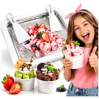 Maszynka Do Lodów Tajskich Taca Rolowane Lody + Szpatułki Diy Na Prezent Inna marka