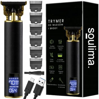 Maszynka Trymer do Brody Strzyżenia Włosów Barberski Profesjonalny Końcówki - Soulima