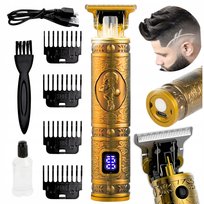 MASZYNKA TRYMER DO STRZYŻENIA WŁOSÓW BRODY + 4 NAKŁADKI + WYŚWIETLACZ LCD
