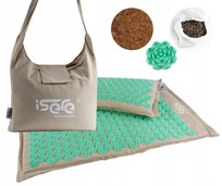 mata do akupresury z kolcami naturalna kokos gryka Beż/Seldedyn