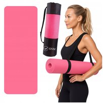 Mata Do Ćwiczeń Jogi Fitness Gimnastyczna Karimata Antypoślizgowa Nbr Gruba Różowa