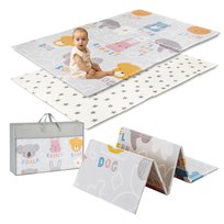 MATA EDUKACYJNA PIANKOWA DWUSTRONNA SKŁADANA MATA DLA DZIECI DUŻA 120X180CM LORELLI