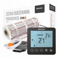 Mata grzewcza grzejna pod płytki 3,5m² 170W/m² Wi-Fi zestaw regulator czarny Warmtec DS2-35/PRT-01