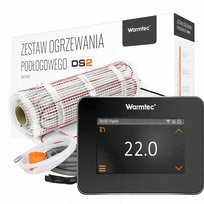 Mata grzewcza grzejna pod płytki 1,5m² 170W/m² WiFi zestaw czarny regulator Warmtec DS2-15/XTS