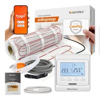 Mata grzewcza grzejna pod płytki 1,5m² 170W/m² zestaw regulator biały Warmtec DS2-15/T510 Warmtec
