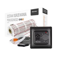 Mata grzewcza grzejna pod płytki 1,5m² 170W/m² zestaw regulator czarny Warmtec DS2-15/T73
