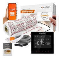 Mata grzewcza grzejna pod płytki 2,5m² 170W/m² Wi-Fi zestaw czarny regulator Warmtec DS2-25/SRT20W