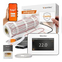 Mata grzewcza grzejna pod płytki 2m² 170W/m² Wi-Fi zestaw biały regulator Warmtec DS2-20/XTS
