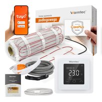 Mata grzewcza grzejna pod płytki 2m² 170W/m² Wi-Fi zestaw biały regulator Warmtec DS2-20/ZTS