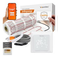 Mata grzewcza grzejna pod płytki 3m² 170W/m² Wi-Fi zestaw biały regulator Warmtec DS2-30/WRT31W-B