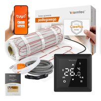 Mata grzewcza grzejna pod płytki 3m² 170W/m² Wi-Fi zestaw czarny regulator Warmtec DS2-30/WRT31W-CZ