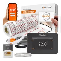 Mata grzewcza grzejna pod płytki 6m² 170W/m² WiFi zestaw czarny regulator Warmtec DS2-60/XTS