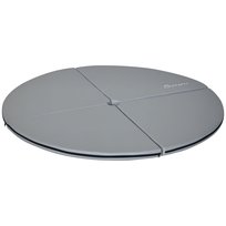Mata HOMCOM Pole Dance, Ø 150 cm, mata ochronna do tańca na rurze, grubość 5 cm, składana mata bezpieczeństwa, przenośna mata fitness, amortyzująca mata bezpieczeństwa, gimnastyka, joga, jasnoszara Homcom