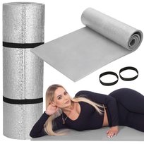 Mata kempingowa piankowa 180x50 cm na karimata turystyczna z warstwą izolacyjną szara Springos
