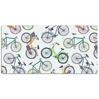 Mata na biurko dla dzieci Miejskie rowery 120x60 cm - Coloray