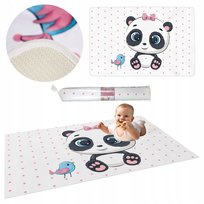 MATA PIANKOWA DLA DZIECKA MIĘKKA DYWANIK DZIECIĘCY 100x150 PANDA RÓŻOWA