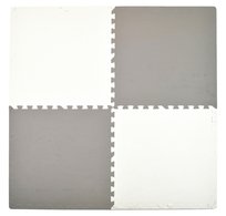 Mata piankowa podłogowa Humbi 120x120 Duże puzzle piankowe wodoodporne bezpieczne 4 szt. grafit, biały