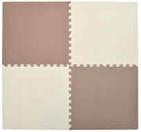 Mata piankowa podłogowa Humbi 120x120 Duże puzzle piankowe wodoodporne bezpieczne 4 szt. kremowe, miedziane