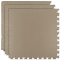 Mata piankowa podłogowa Humbi 180x60 Duże puzzle piankowe wodoodporne bezpieczne 3 szt. Jasnobeżowa