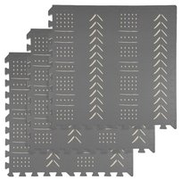 Mata piankowa podłogowa Humbi 180x60 Duże puzzle piankowe wodoodporne bezpieczne 3 szt. szary boho Inna marka