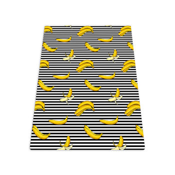 Mata pod fotel kolory Banany na pasach 140x100 cm - Coloray