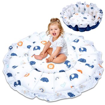 Mata - poduszka na podłogę dla dzieci, 100 cm,do pokoju dziecięcego, okrągła mata do raczkowania - Totsy Baby