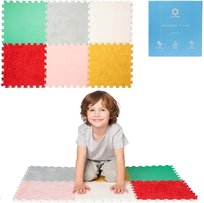 Mata sensoryczna Puzzle Montessori RÓŻNE TEKSTURY 30x30 cm - 6 sztuk