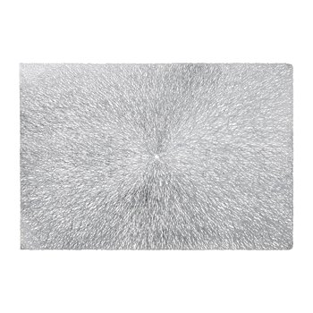 Mata stołowa Glamour 45 x 30 cm Prostokątna srebrna AMBITION - Ambiance