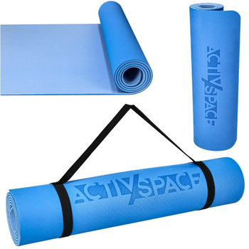 Mata TPE do ćwiczeń fitness jogi karimata - blue - 0,6cm - Activ Space