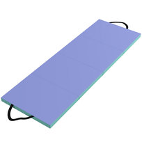 Mata treningowa SPORTNOW, składana mata fitness, mata sportowa z uchwytem, ​​mata gimnastyczna, mata do jogi, MMA, fitnessu, pilatesu, syntetyczna, zielono-fioletowa, 180 x 60 x 5 cm Sportnow
