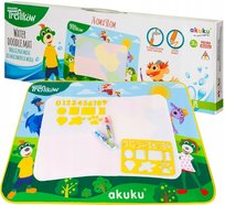 Mata wodna MAGICZNA TREFLIKOWA AKUKU A0638 - 76x58 cm zabawka edukacyjna dla dzieci malowanie bez brudzenia z mazakiem szablonem i książeczką