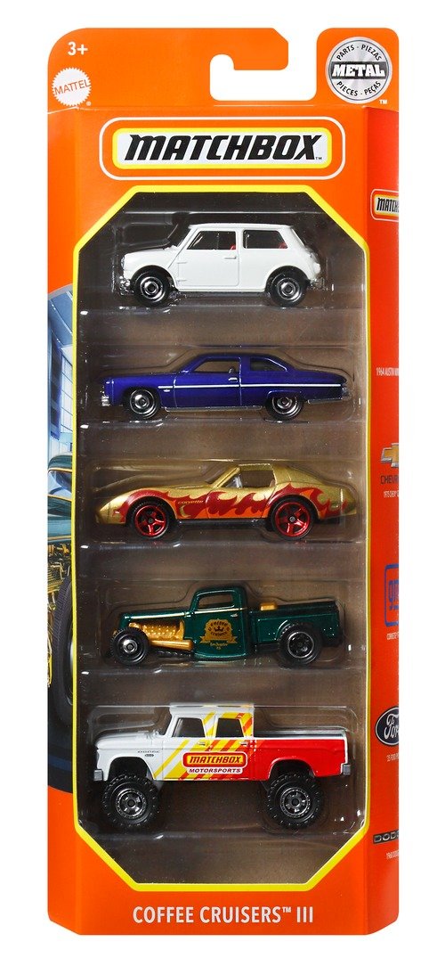 Matchbox, zestaw samochodzików, Coffe Cruisers III, 5pak Matchbox