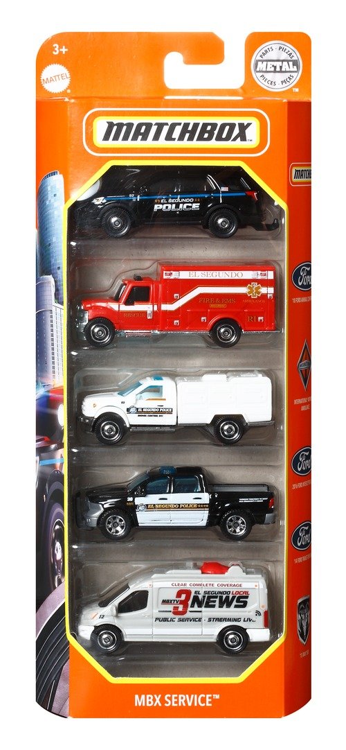 Matchbox, zestaw samochodzików, Sevice, 5pak Matchbox Sklep