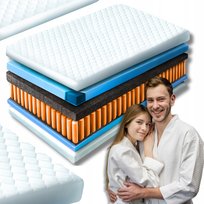 Materac 160x200 Kieszeniowy Sprężynowy Twardy Laguna NIE ODKSZTAŁCA SIĘ