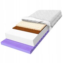Materac 160x200 z pianki anatomiczny elastyczny z lateksem i kokosem H2 25