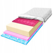 Materac 90x200 H2 H3 z pianki masujący na cellulit na skurcze 7 stref 25 cm