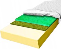 Materac 90x200 pianka trawa morska wysoko sprężysty na alergię 20 cm H2 H3