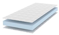 Materac 90x200 piankowy dwustronny miękki z pokrowcem Milano 10 cm