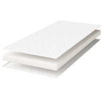 Materac 90x200   piankowy średnio twardy H3 wygodny z pokrowcem LUNA 8 cm