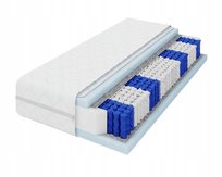 Materac 90x200 pocket kieszeniowy dwustronny średnio twardy BLANC