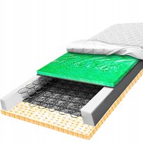 Materac 90x200 ze sprężyn lateksowy dostosowujący się Verde solidny H3 21cm