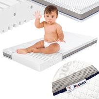 Materac dla dziecka Basic Do Łóżeczka 120X60 Średnio Twardy Wentylowany Rucken