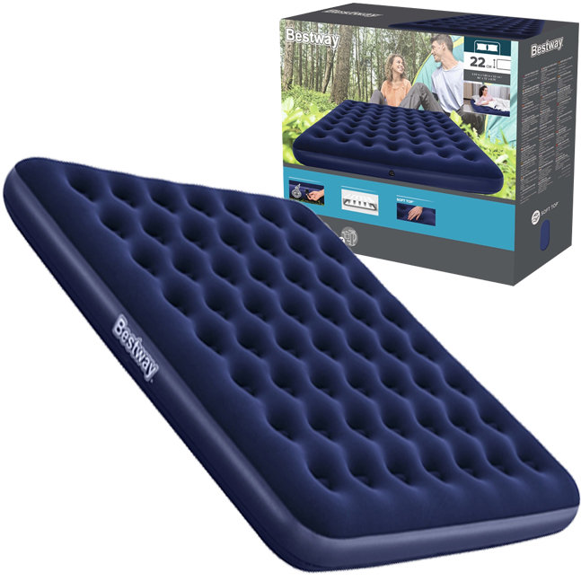Materac dmuchany welurowy Pavillo Aeroluxe 203 x 183 x 22 cm BESTWAY