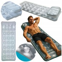 Materac dmuchany z zagłówkiem na basen do pływania piernat 188x71 cm